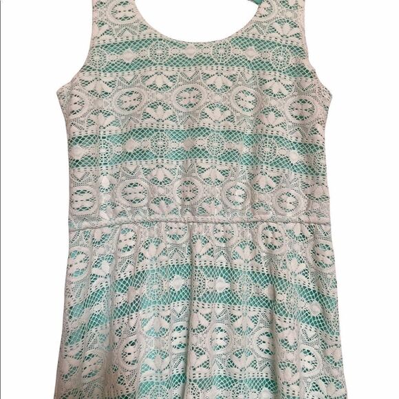 Maurices Mint & Cream Lace Dress Medium - Picture 2 of 5